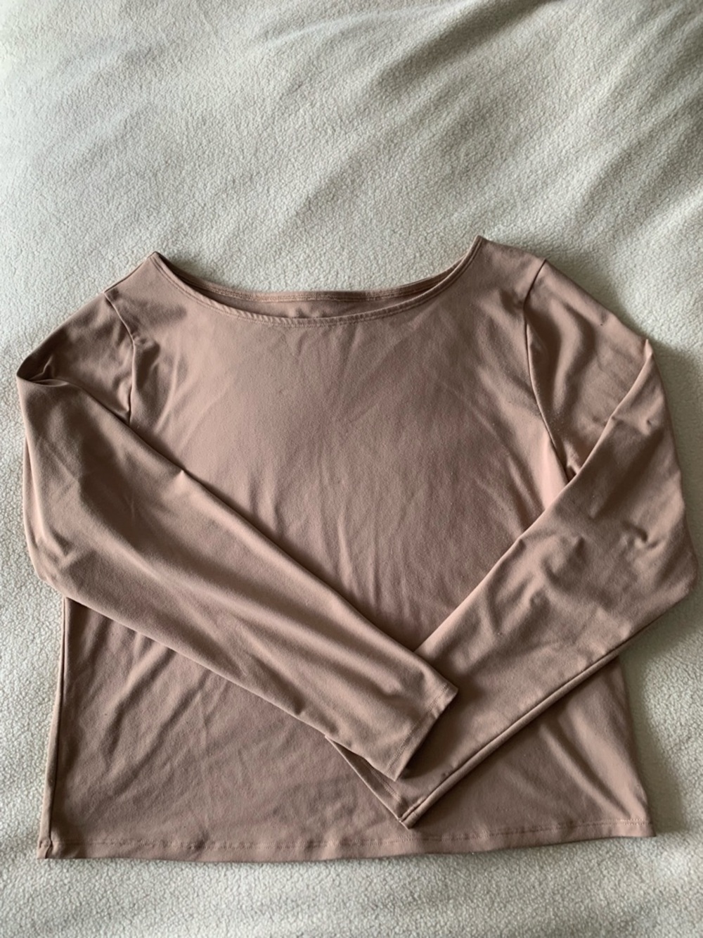 Abercrombie & Fitch Long Sleeve Boatneck Top - Dusty Rose